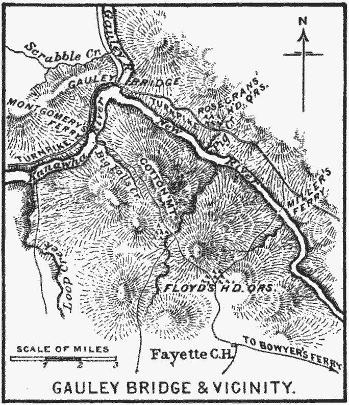 Map of Gauley Bridge WV c1879 24x30 