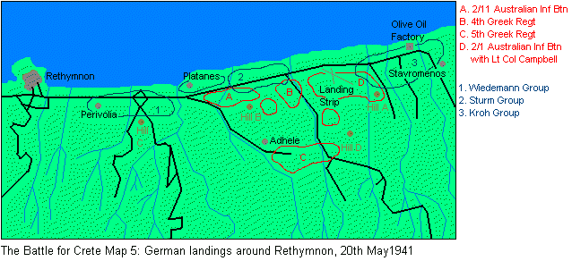 Battle of Crete: German landings around Rethymnon, 20 May 1941
