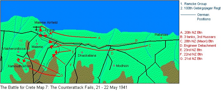 Battle of Crete: The Counterattack Fails, 21-22 May 1941