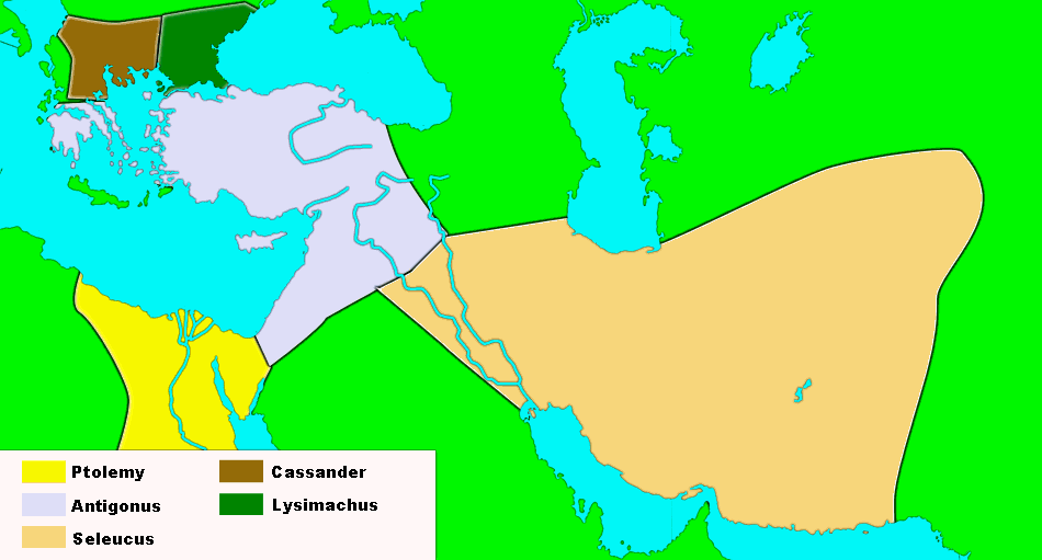 Map showing the HEllenistic World during the Fourth Diadoch War