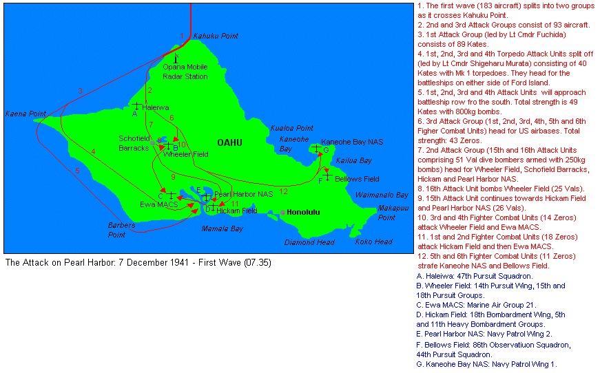 Attack on Pearl Harbor: 7 December 1941 - First Wave (07:35) 