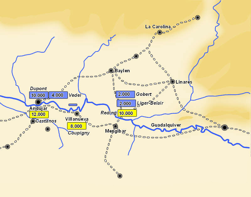 Battle of Baylen, morning of 16 July 1808