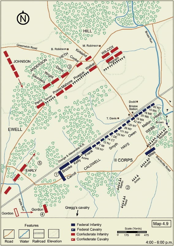 Bristoe Station Map 9: The Confederates Regroup 