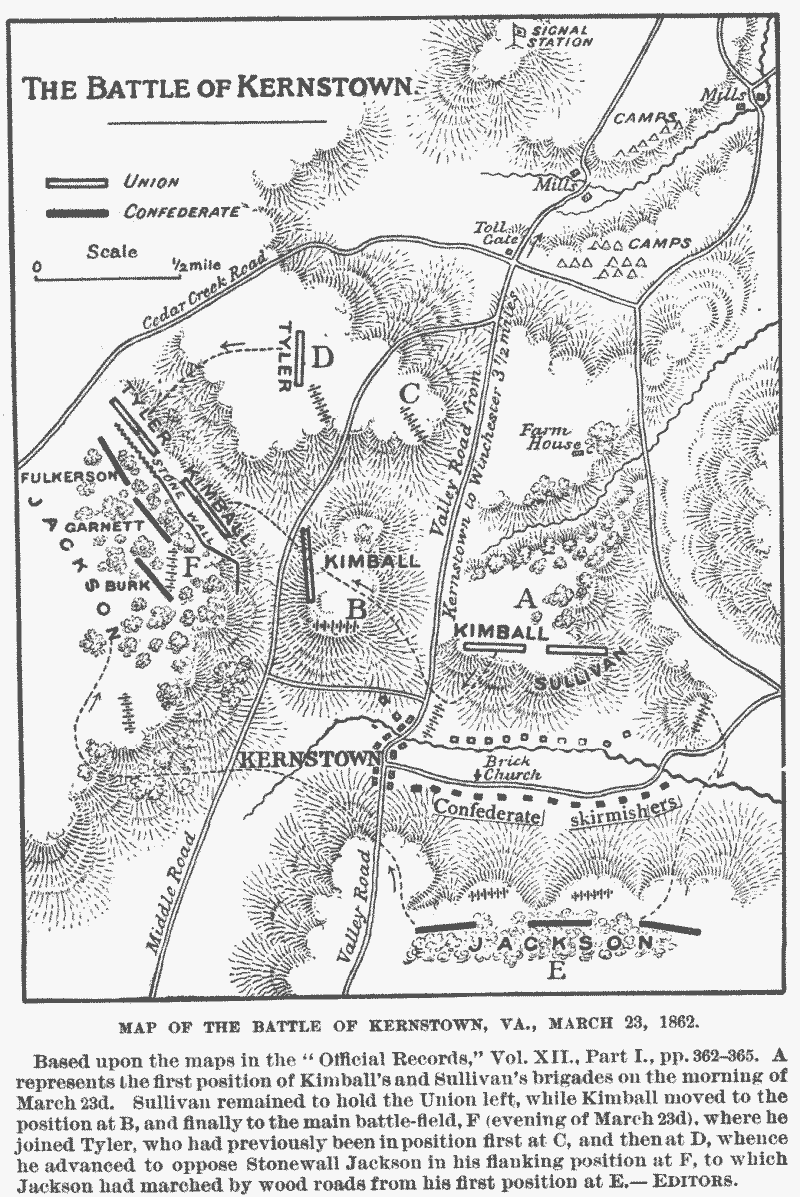 Map showing Stonewall Jackson's Shenandoah Valley campaign of 1862
