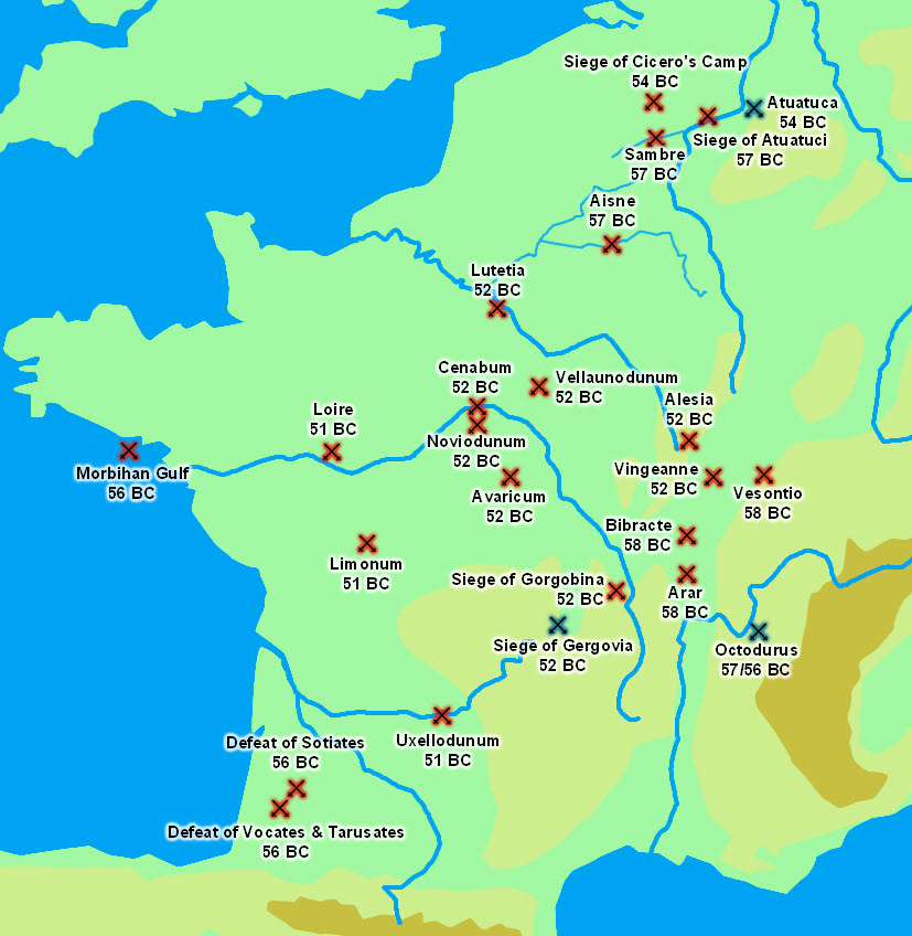 Battles and Sieges of the Gallic War (58-51 B.C) 