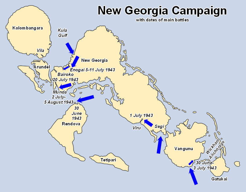 Map of the New Georgia Campaign 