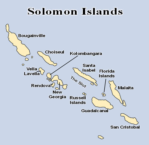 Map of the Solomon Islands 