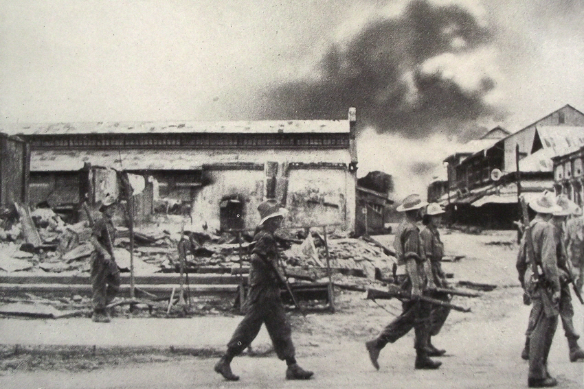Troops from 14th Army at Pegu, 1945 