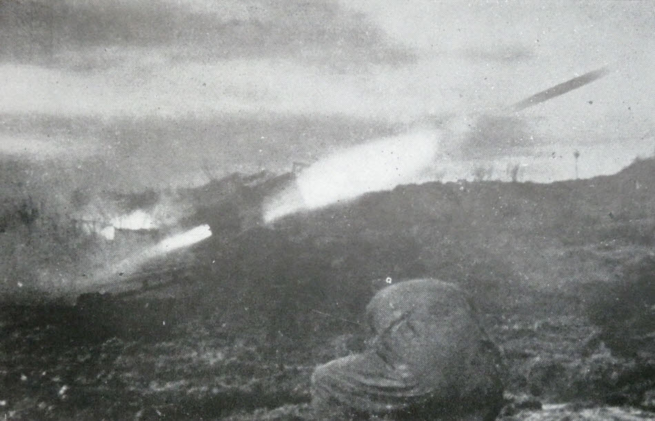 15cm Nebelwerfer 41 firing, Eastern Front 
