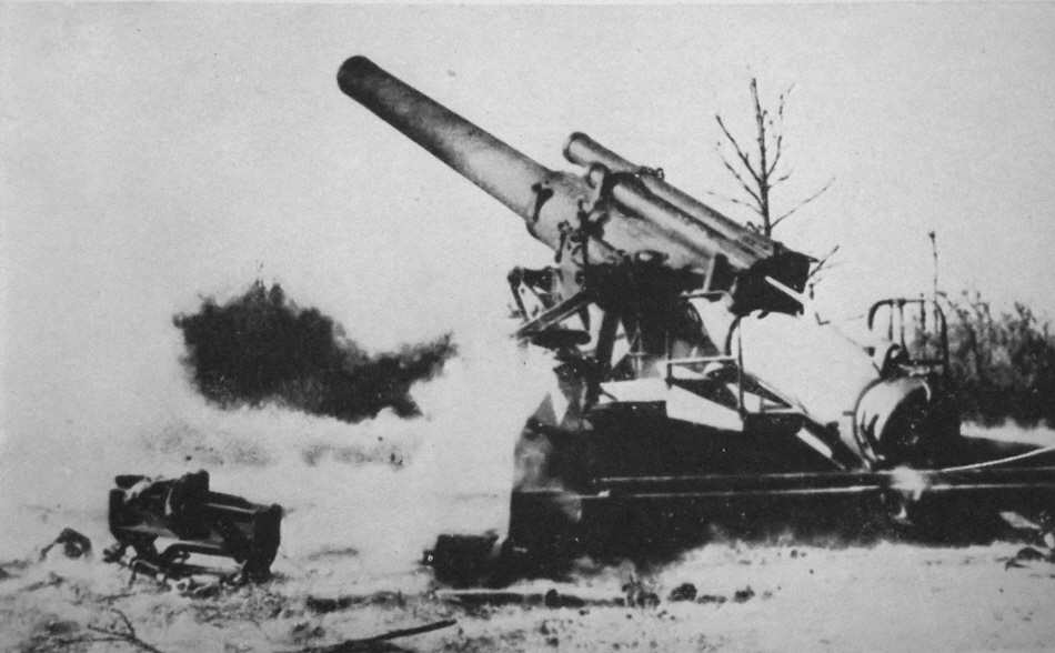240mm Howitzer firing, Fifth Army, Italy, 1944 