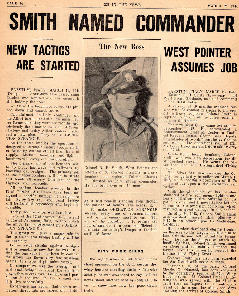 321st B.G. Headlines page 14 - 26 March 1944 