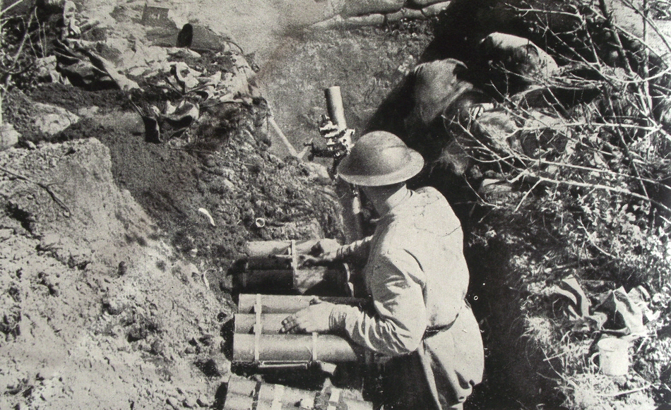 British 3in Mortar at Anzio 