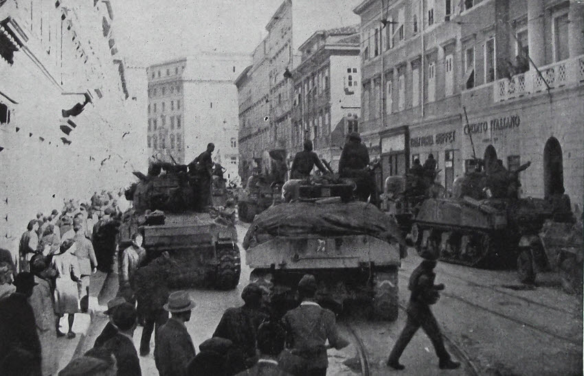 8th Army Tanks in Trieste, 2 May 1945 