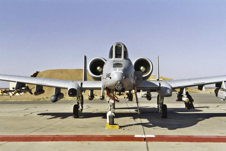 Nose view of A-10 of 104th Fighter Wing, Iraq 2003 (1 of 2) 