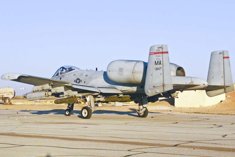 Side view of A-10 of 104th Fighter Wing, Iraq 2003