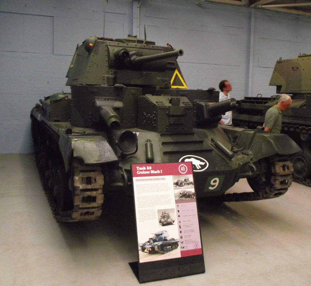 Cruiser Tank Mk I (A9) from the front 