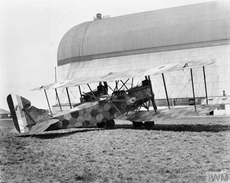 A.E.G. G.IV in front of airship hanger