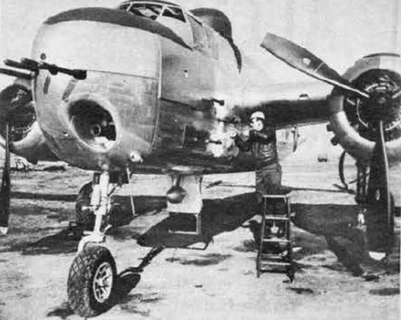 Nose of North American B-25H Mitchell 