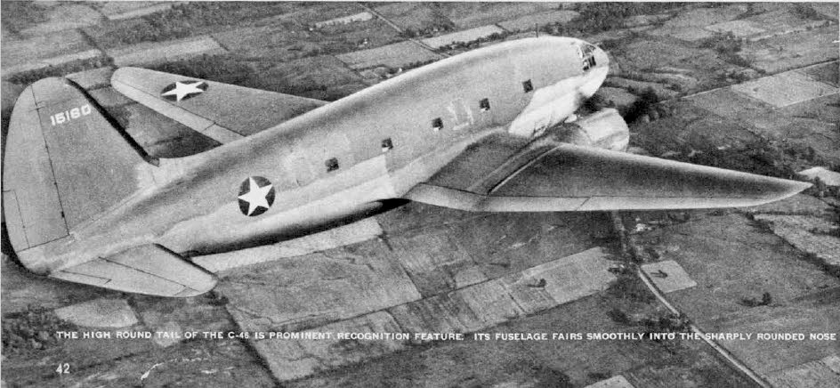 Curtiss C-46A Commando from back-right 