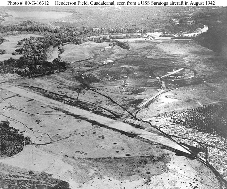 Aerial photograph of Guadalcanal.