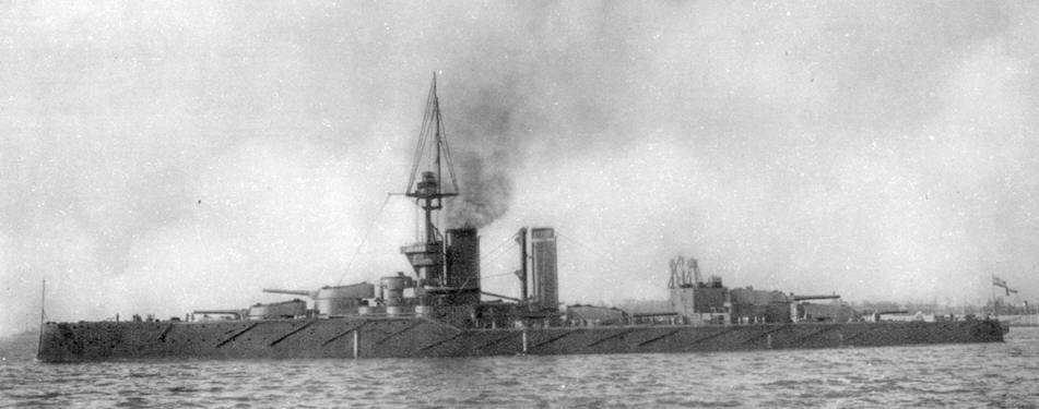 Side view of HMS Audacious 