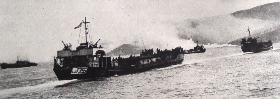 LCT-356 approaching Elba, 1944 