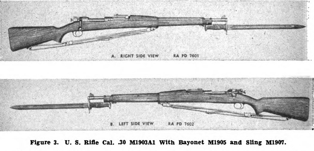 M1903A1 Springfield Rifle with Bayonet M1905 