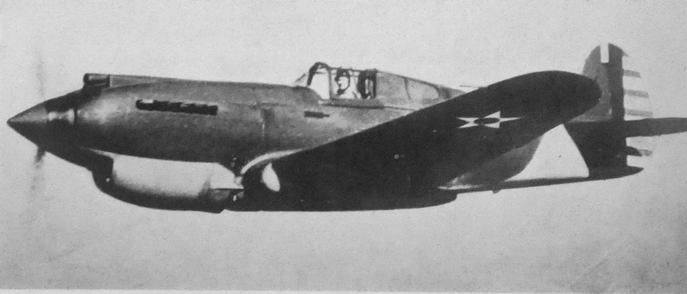 Curtiss P-40B or P-40C from the left 
