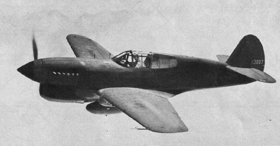 Curtiss P-40F from the left 