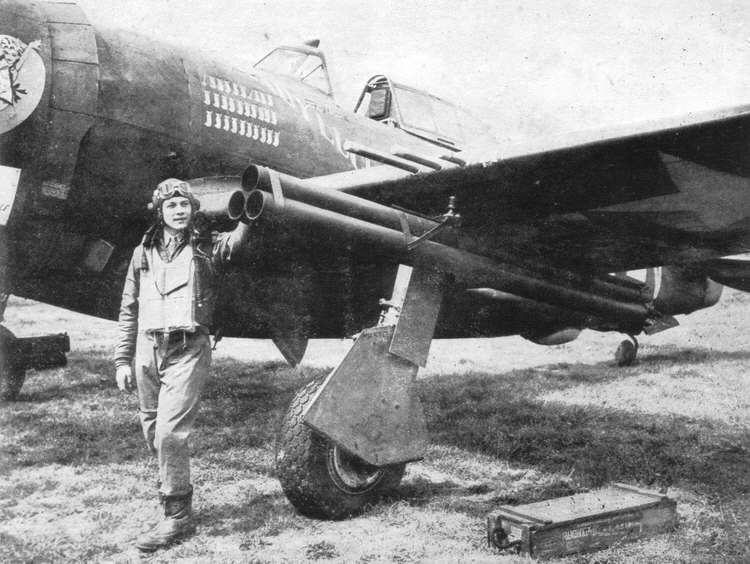Republic P-47D Thunderbolt with rocket projectors