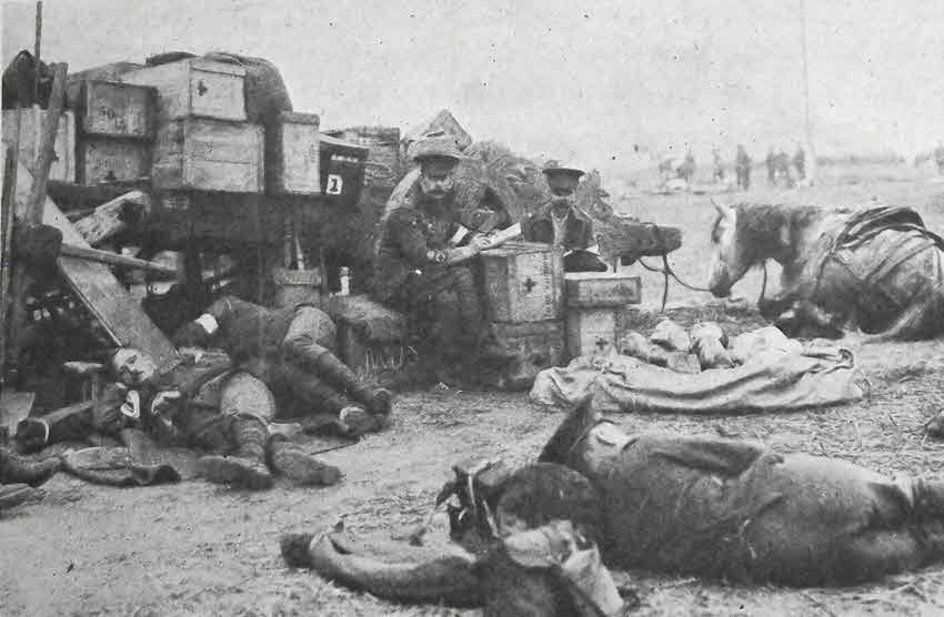 Royal Army Medical Corp resting, 1914 