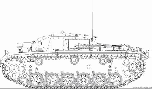 Side view of StuG III Ausf C