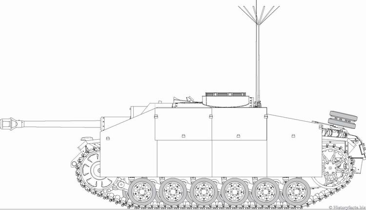 Side plan of StuG III Ausf G, June 1943 
