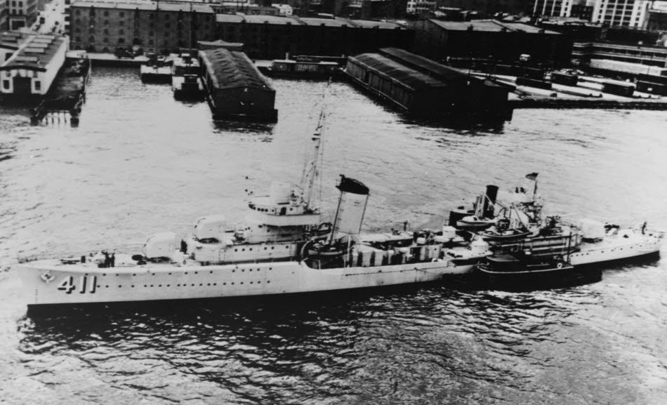 USS Anderson (DD-411) at New York, 1939-40 