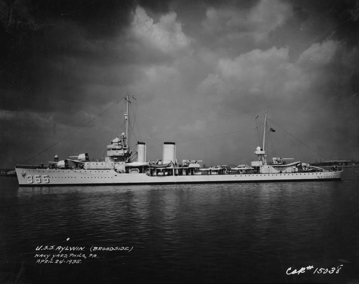 USS Aylwin (DD-355) at Philadelphia, 1935 