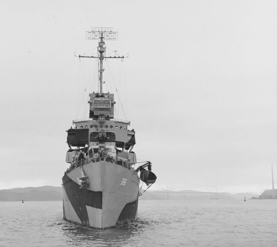 USS Bagley (DD-386) off Mare Island Navy Yard1944