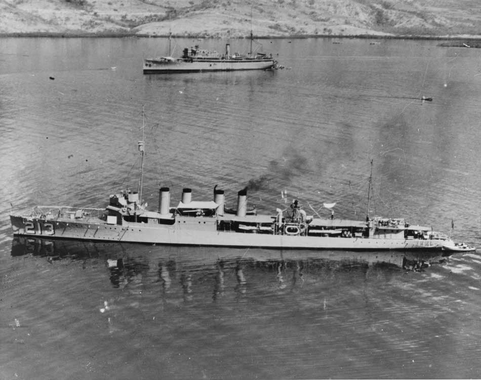 USS Barker (DD-213) at Gonaives, Haiti, March 1928 