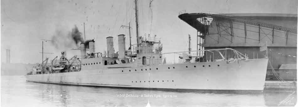 USS Belknap (DD-251) at Boston, 1919 