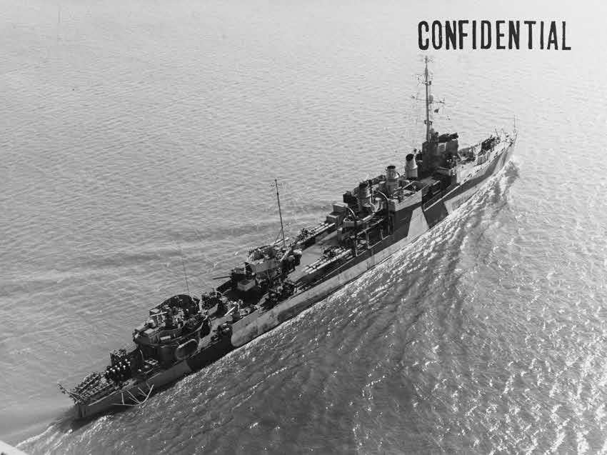 USS Bernadou (DD-153), Charleston Navy Yard, 8 February 1945 
