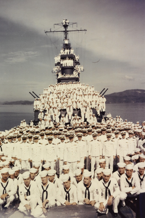 Officers and Crew of USS Biloxi (CL-80), October 1943 