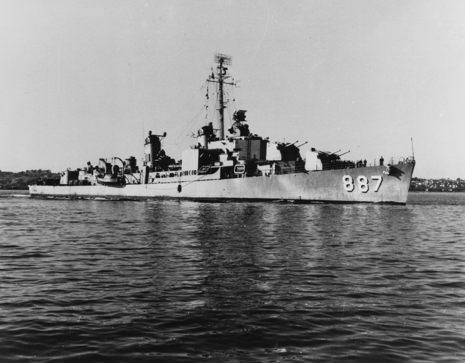 USS Brinkley Bass (DD-887), late 1940s 