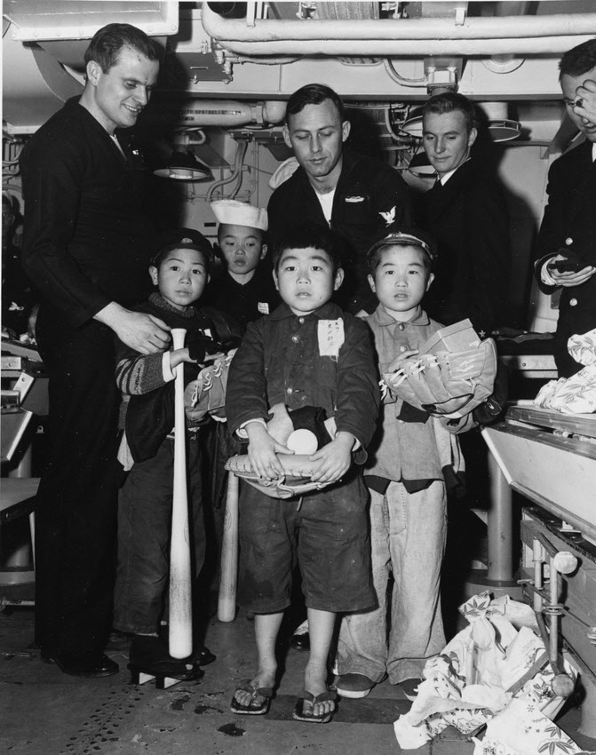 Christmas Party for children of Yokosuka on USS Buck (DD-761) 