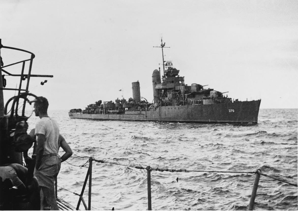 USS Case (DD-370) seen from USS Sealion (SS-315)