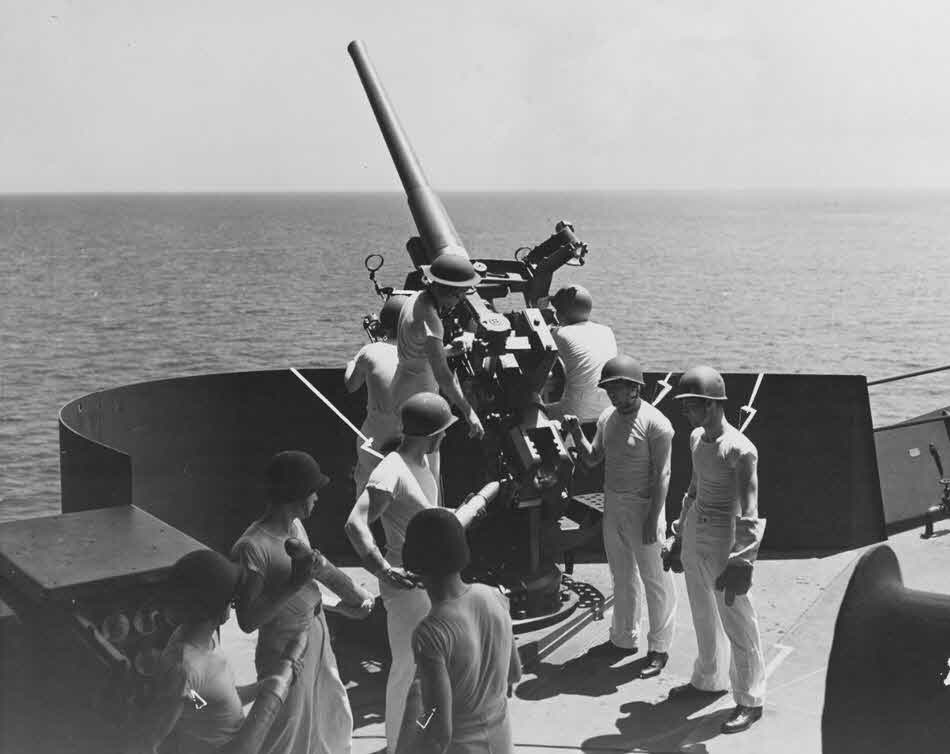 3in/50 Gun on USS Charger (CVE-30)