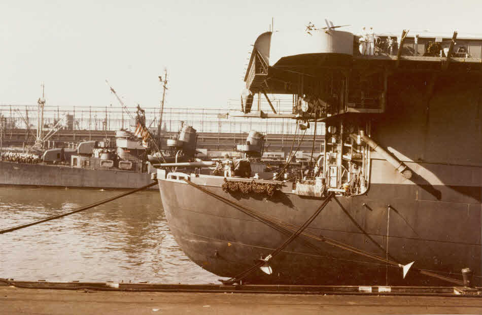 Stern of USS Charger (CVE-30)