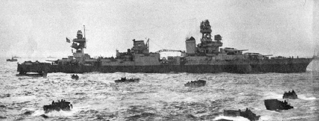USS Augusta (CA-31) on D-Day 