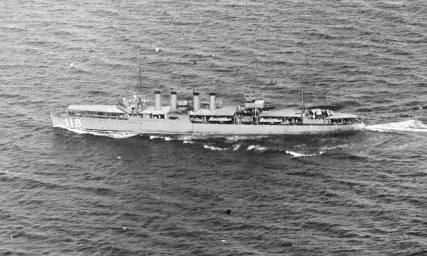 USS Dent (DD-116) at sea, 1921 