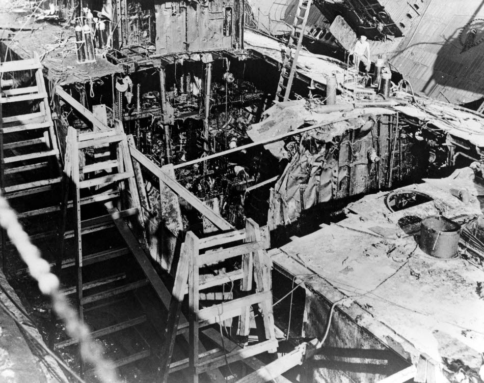 Machinery Space on USS Downes (DD-375) 
