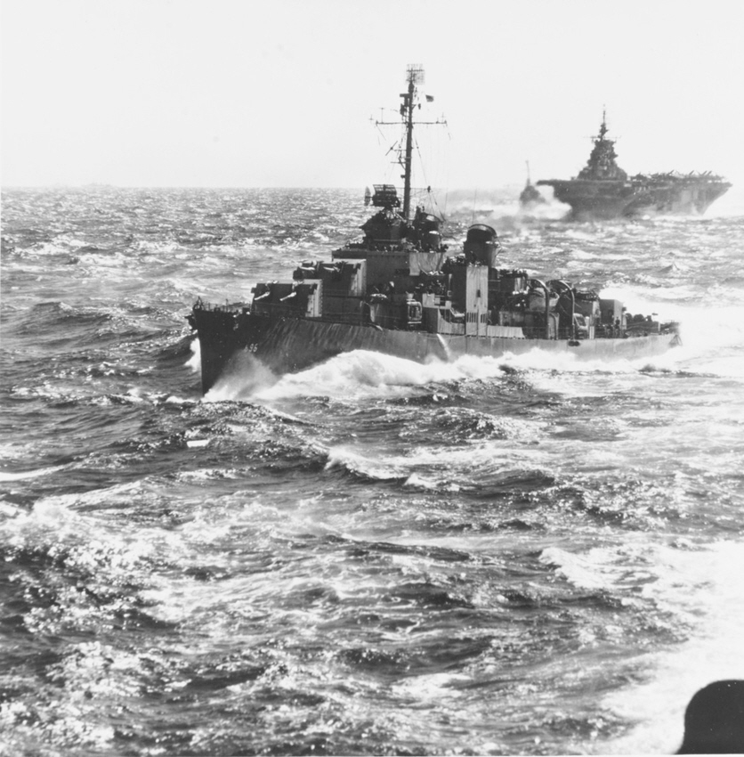 USS English (DD-696) in the China Sea, January 1945 