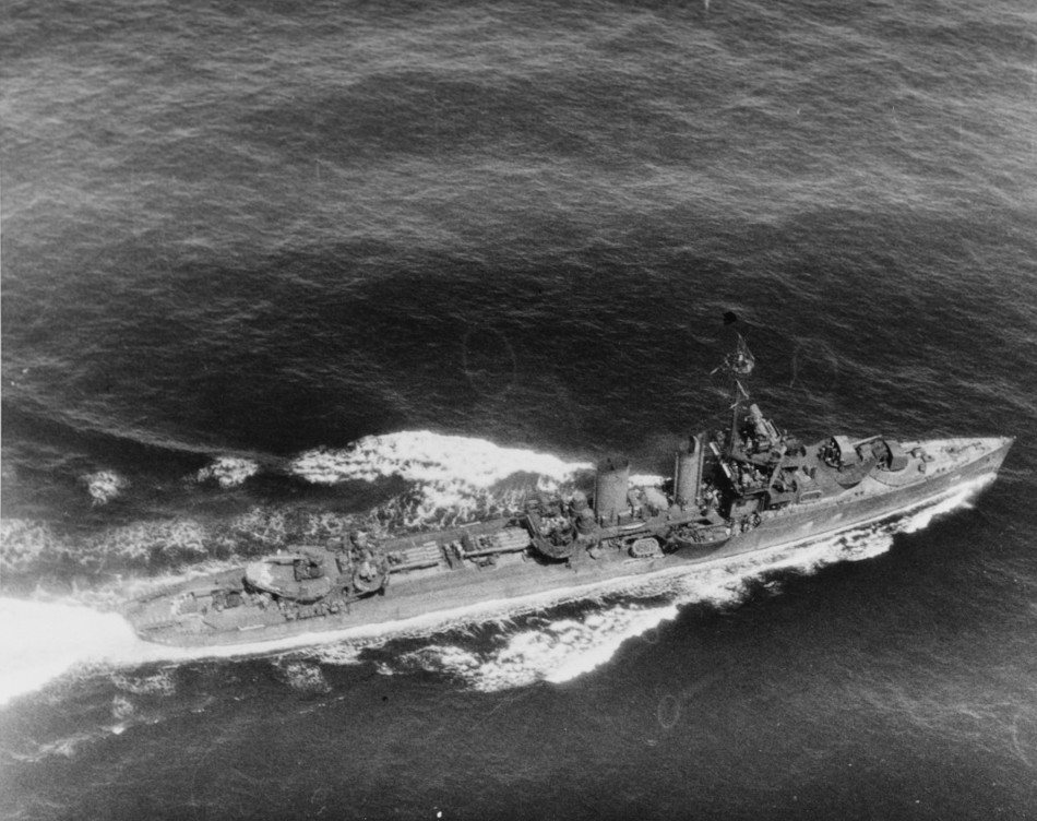 USS Farragut (DD-348) from above, August 1944 